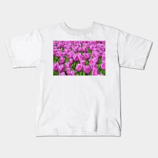 Purple Tulips Kids T-Shirt